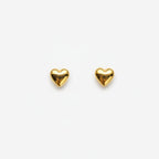 Solid heart pendant and earring set bundle in 18ct Yellow Gold