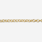 Gold chain on a white background