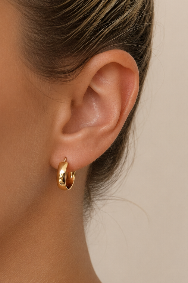 Chunky Hoops – 18ct Solid Yellow Gold