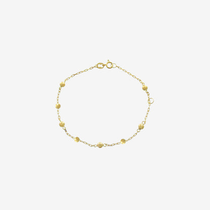 Kids Bead Bracelet 3mm – 18ct Solid Yellow Gold