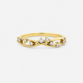 Lab-Grown Diamond Round Cut Ring - 9ct Yellow Gold