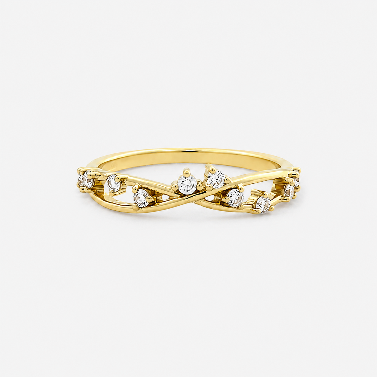 Lab-Grown Diamond Round Cut Ring - 9ct Yellow Gold