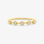 Lab-Grown Diamond Round Cut Ring - 9ct Yellow Gold