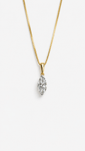 0.40ct Lab-Grown Diamond Marquise Cut Pendant in 10ct Yellow Gold