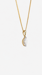 0.40ct Lab-Grown Diamond Marquise Cut Pendant in 10ct Yellow Gold