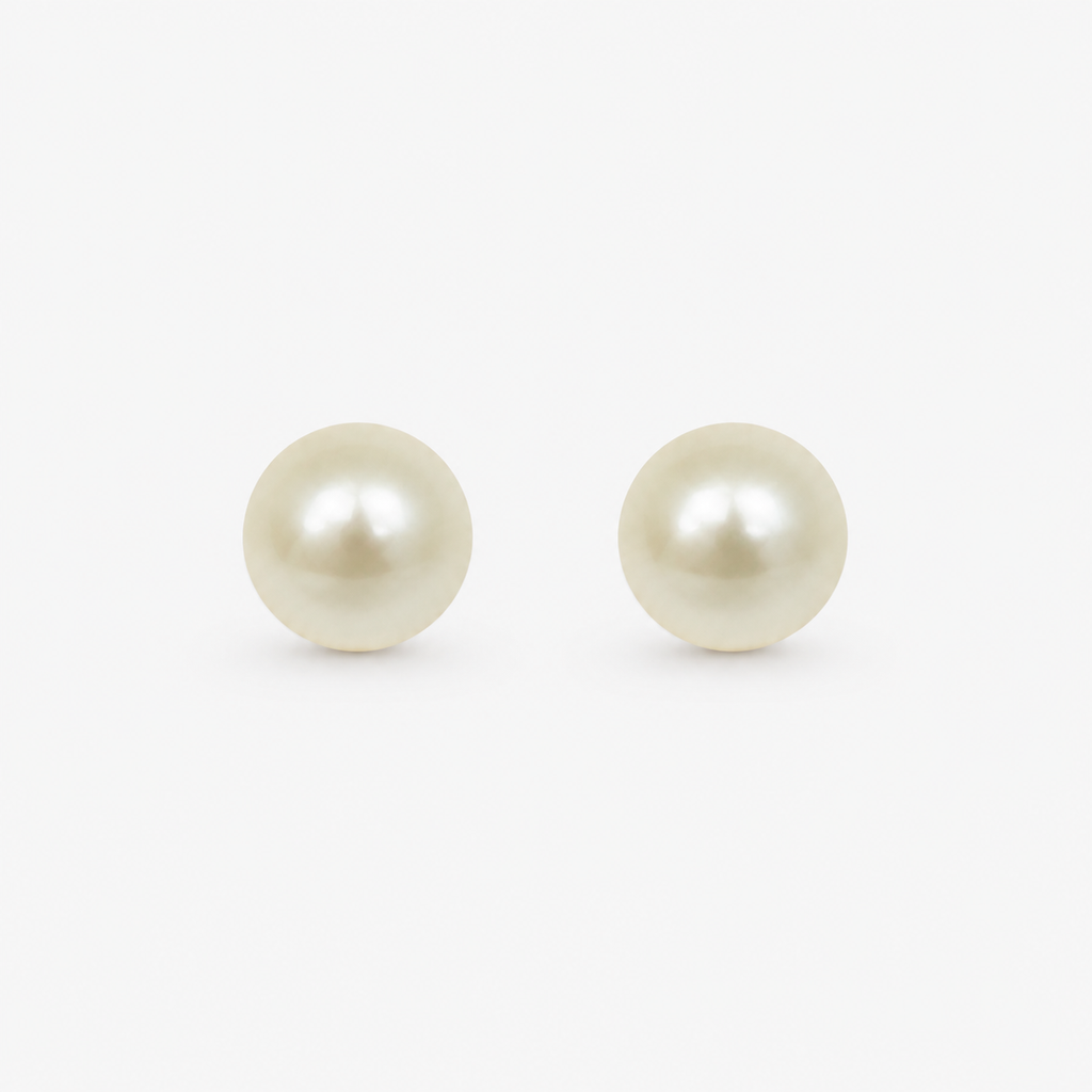 Natural Pearl Stud Earrings 5mm – 18ct Yellow Gold