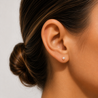 Pendiente Perla Natural Oro Amarillo 18ct 4mm