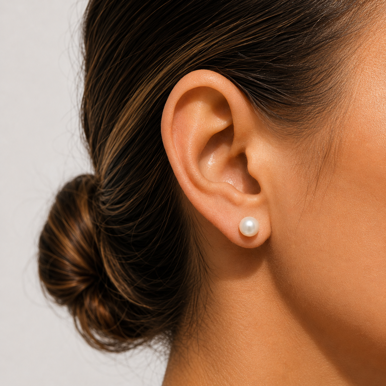 Pendiente Perla Natural Oro Amarillo 18ct 7mm