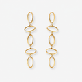 Oval Link Dangle Earrings – 18ct Solid Yellow Gold
