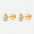 Lab-Grown Diamond Pear Cut Claw Stud Earrings