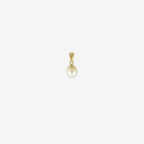 Colgante de perla natural en forma de gota en oro amarillo de 18 quilates