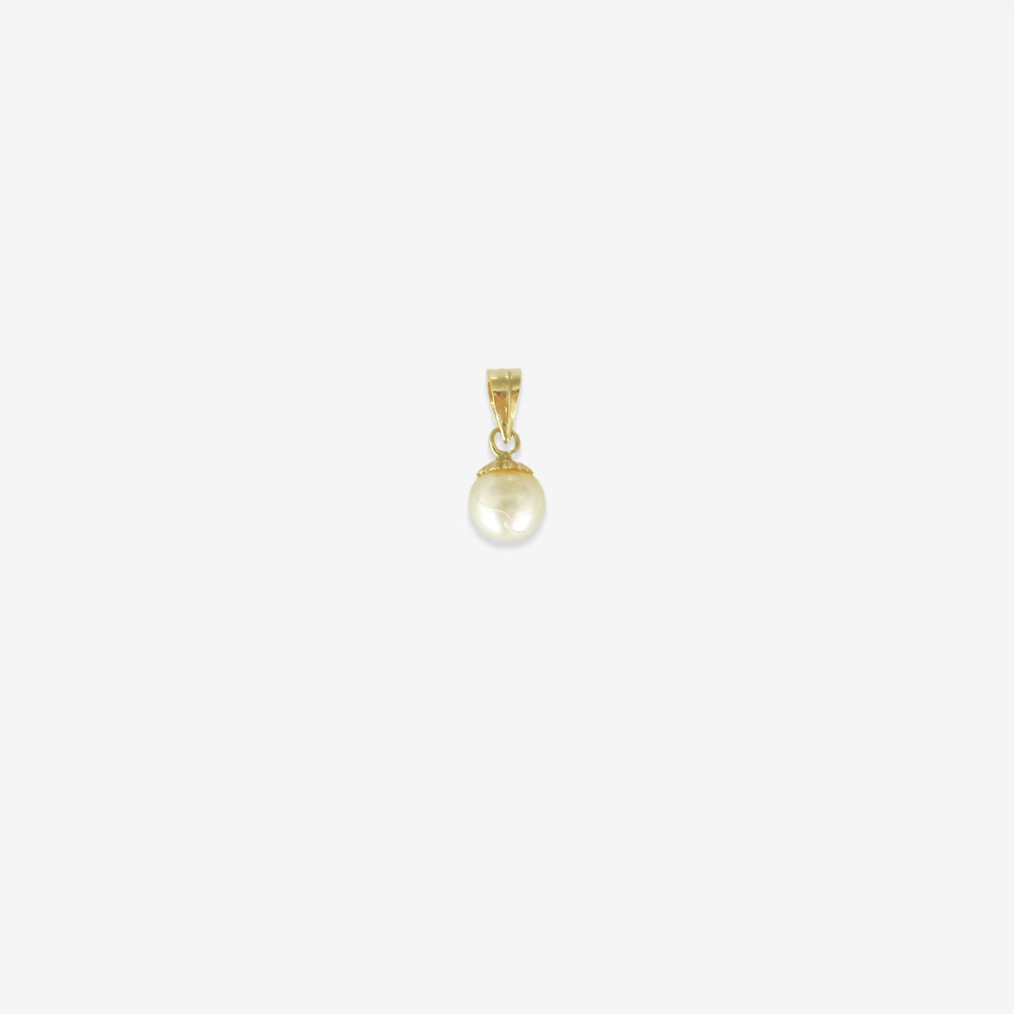 Colgante de perla natural en forma de gota en oro amarillo de 18 quilates