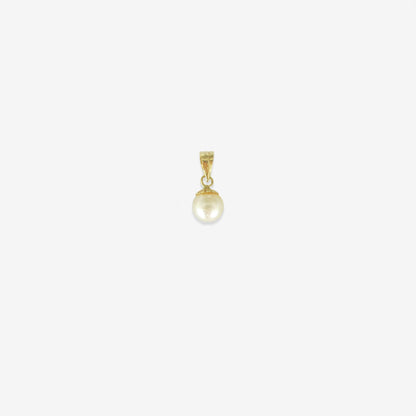 Colgante de perla natural en forma de gota en oro amarillo de 18 quilates