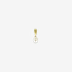 Natural Biwa Pearl Drop Pendant – 18ct Yellow Gold