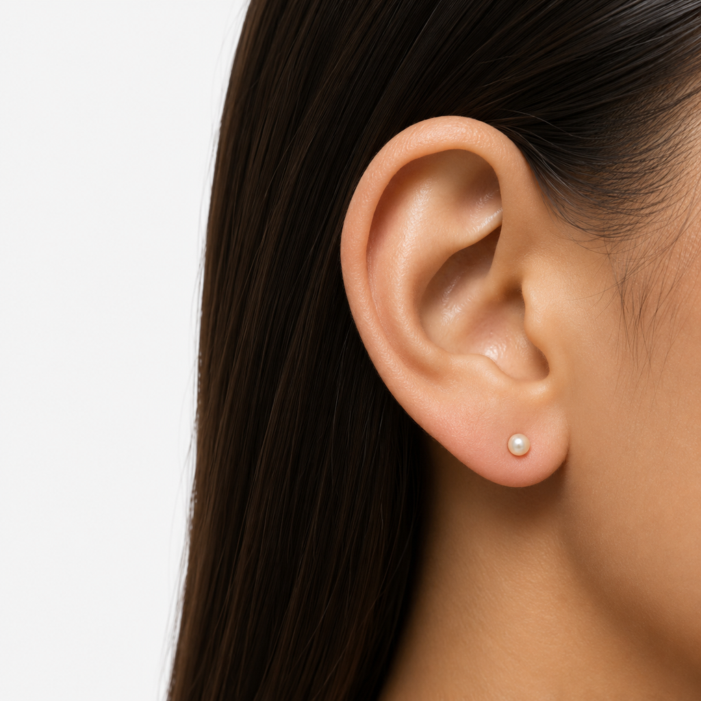 Pendiente Perla Natural Oro Amarillo 18ct 3mm