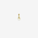 Colgante de perla natural en forma de gota en oro amarillo de 18 quilates