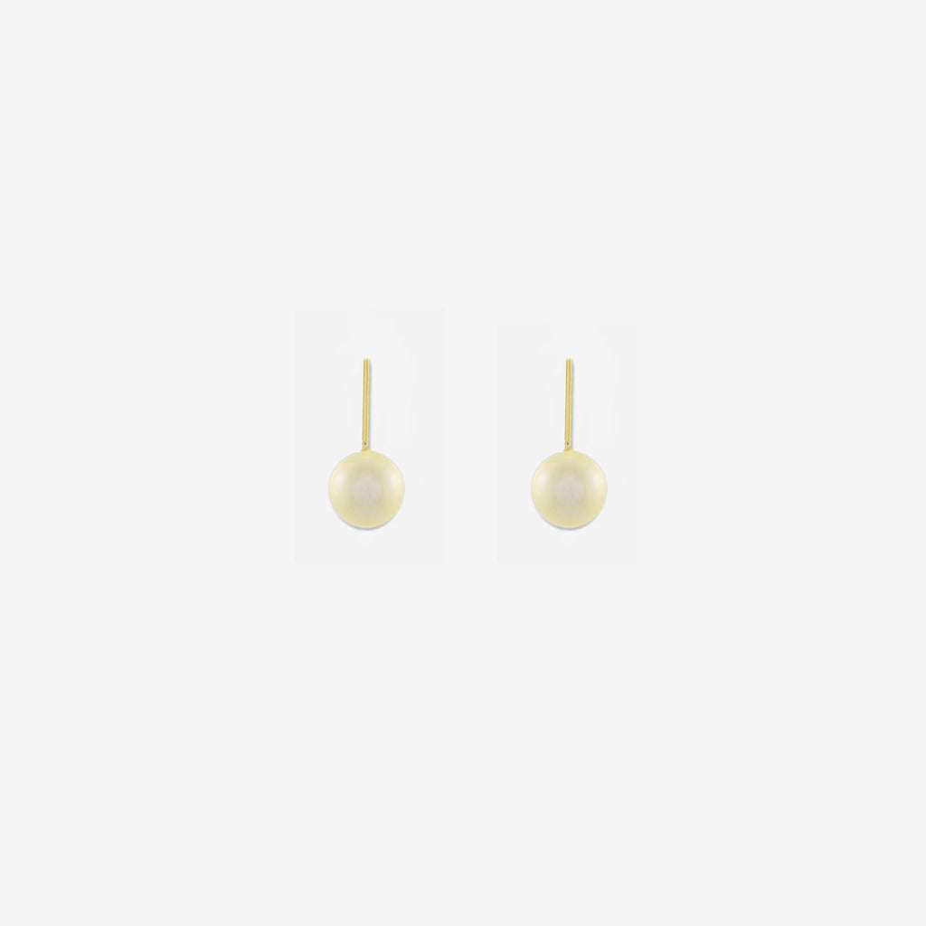 Natural Pearl Hook Earrings – 18ct Yellow Gold