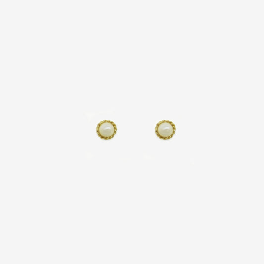 Pendiente Perla Natural con Cuerda Oro Amarillo 18ct 4mm (BORRADOR)