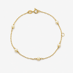 Kids Pearl Bracelet – 18ct Solid Yellow Gold