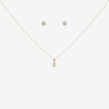 Pearl pendant and earring set bundle in 18ct Yellow Gold