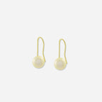 Natural Pearl Hook Earrings – 18ct Yellow Gold