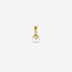 Pearl pendant and earring set bundle in 18ct Yellow Gold