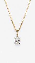 0.90ct Lab-Grown Diamond Pear Cut Pendant - 10ct Yellow Gold
