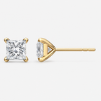 Lab-Grown Diamond Princess Cut Claw Stud Earrings