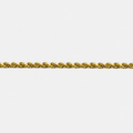 Gold rope chain on a white background