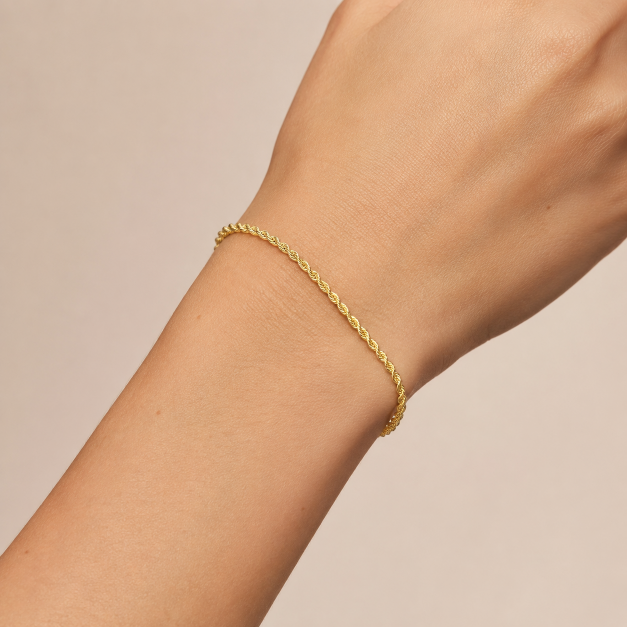 Rope Chain Bracelet 19cm – 18ct Solid Gold