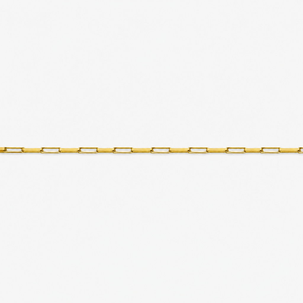 Gold chain on a white background