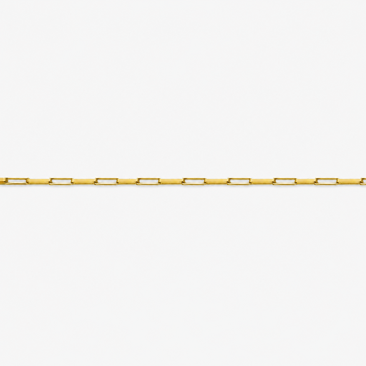 Gold chain on a white background