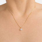 0.50ct Lab-Grown Diamond Round Cut Pendant - 10ct Yellow Gold