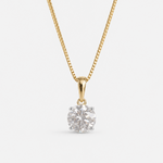 0.50ct Lab-Grown Diamond Round Cut Pendant - 10ct Yellow Gold
