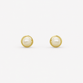 Rococo Natural Pearl Earrings 3.5mm – 18ct Yellow Gold