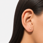 Rococo Natural Pearl Earrings 3.5mm – 18ct Yellow Gold