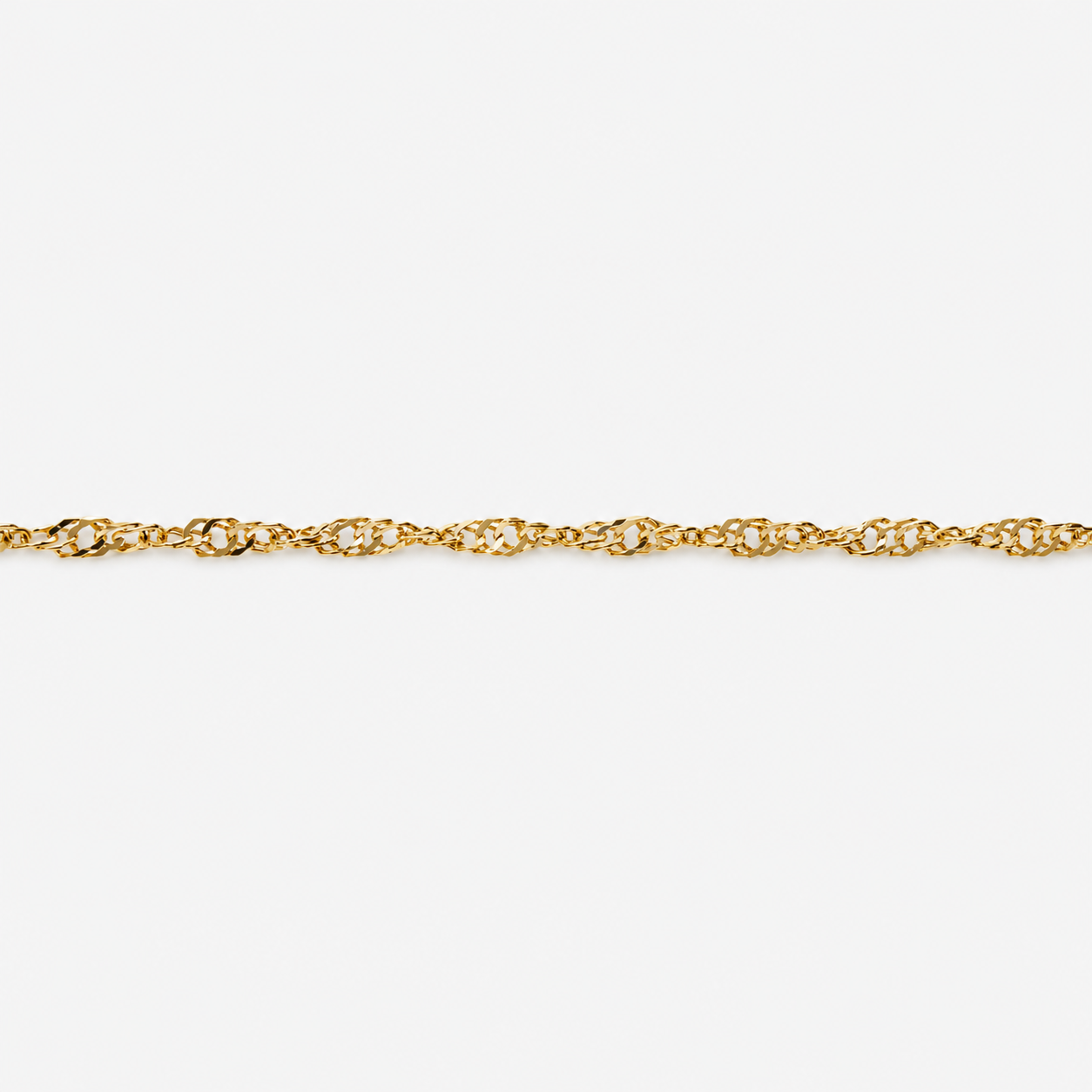 Singapore Chain 45cm - 18ct Solid Gold.