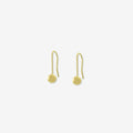 Pendiente con gancho y esfera de 4 mm en oro amarillo de 18 quilates