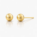 Sphere Stud Earrings 5mm – 18ct Yellow Gold.