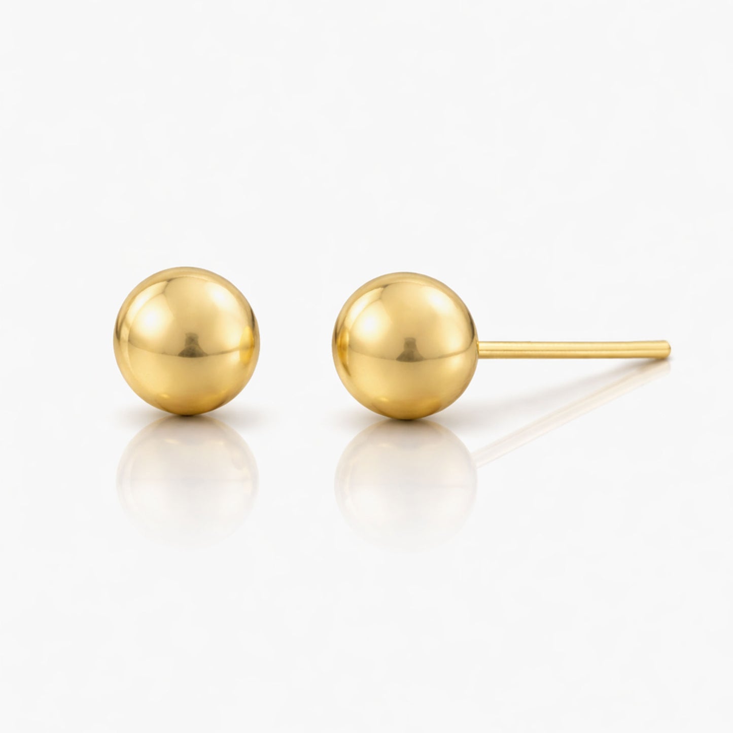 Pendiente Esfera Oro Amarillo 18kt 6mm