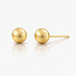Sphere Stud Earrings 4mm – 18ct Yellow Gold