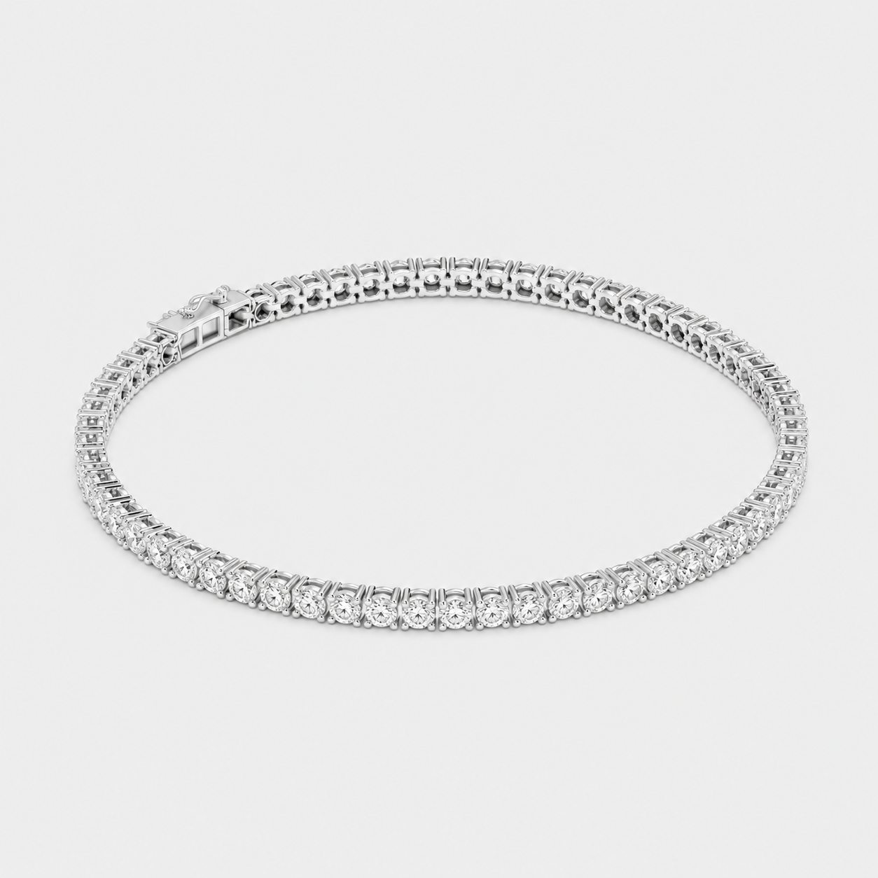 3ct Lab-Grown Diamond Tennis Bracelet
