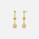 Three Sphere Drop Earrings – 18ct Yellow Gold