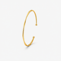 Gold bangle on a light gray background