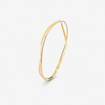 Wave Bangle in Solid 18ct Yellow Gold