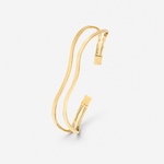 Wave Cuff Bangle in Solid 18ct Yellow Gold